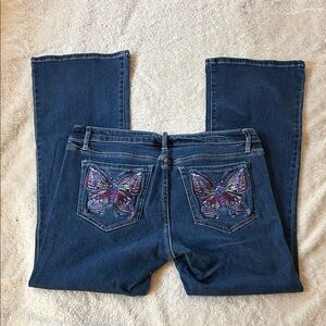 Wild Fable Low Rise Flare Jeans with Butterfly Embroidery